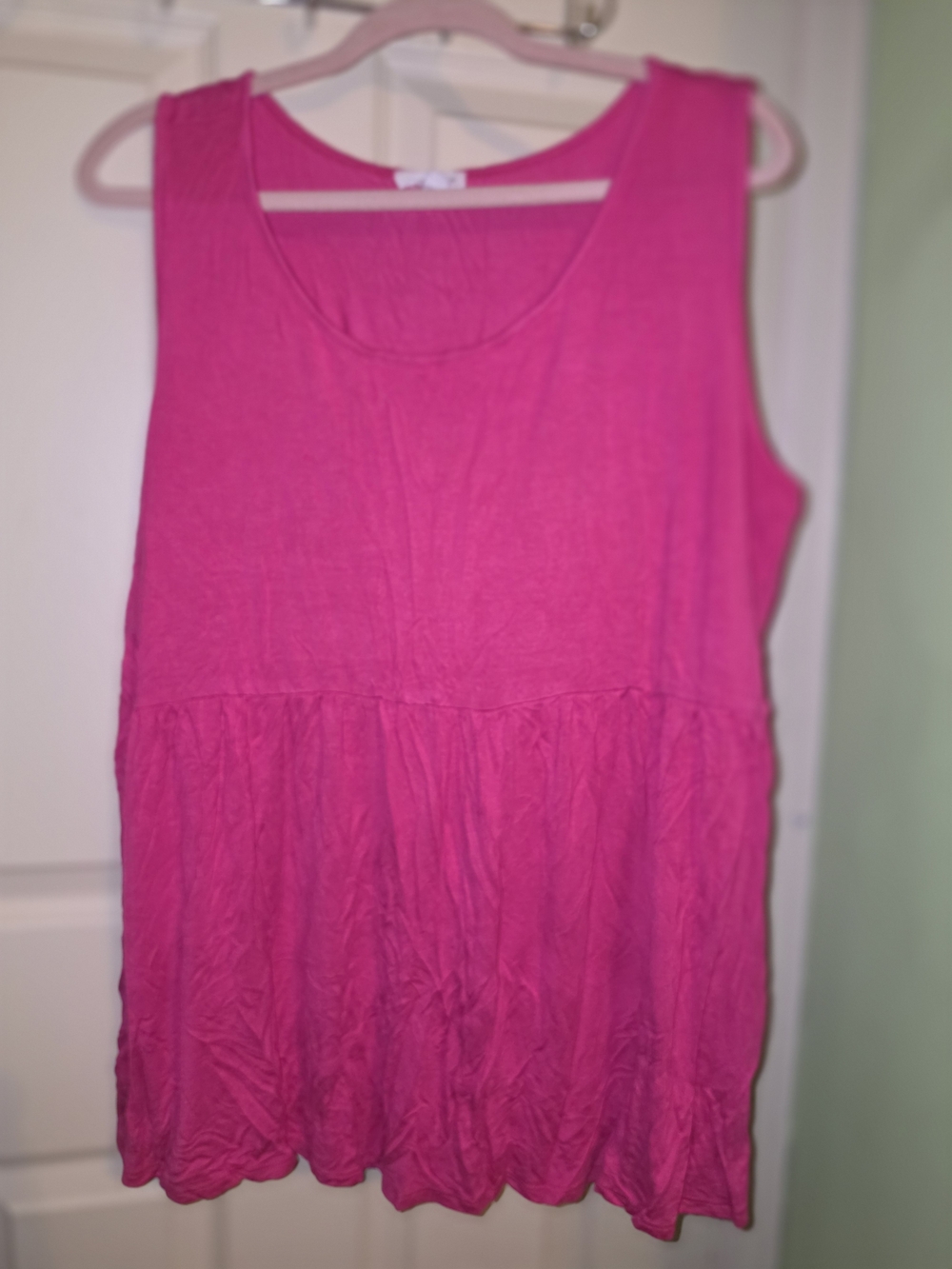 Chic Soul Hot Pink Sleeveless Peplum Tank